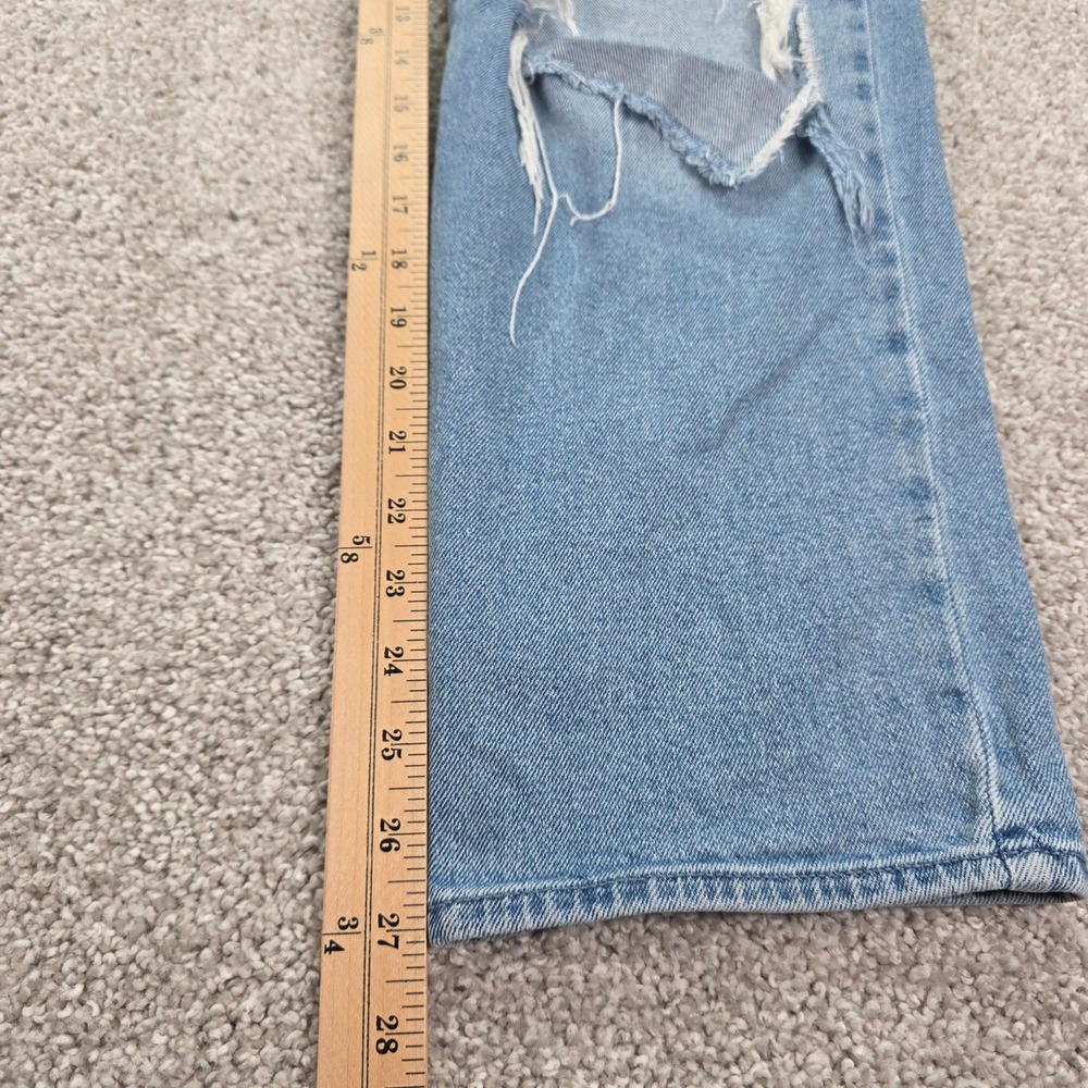 Hollister Ultra High-Rise Vintage Straight Distressed Jeans Blue 5R W27 L27 - Picture 4 of 7